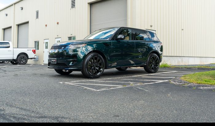 The Range Rover in gloss green before